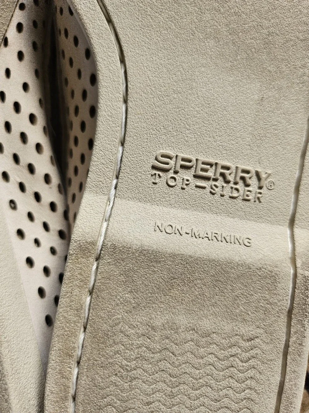 Sperry Authentic Original Leather 2-Eye Laser Perforated Boat Loafers, Mens 8.5